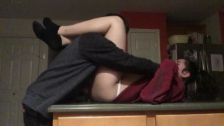 VIRAL Amateur Arab MILF drips all over kitchen counter while fucked with di